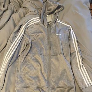 Adidas men’s grey zip up hoodie
